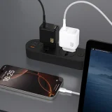 GaN wall charger with USB-C cable, 45W - black 5