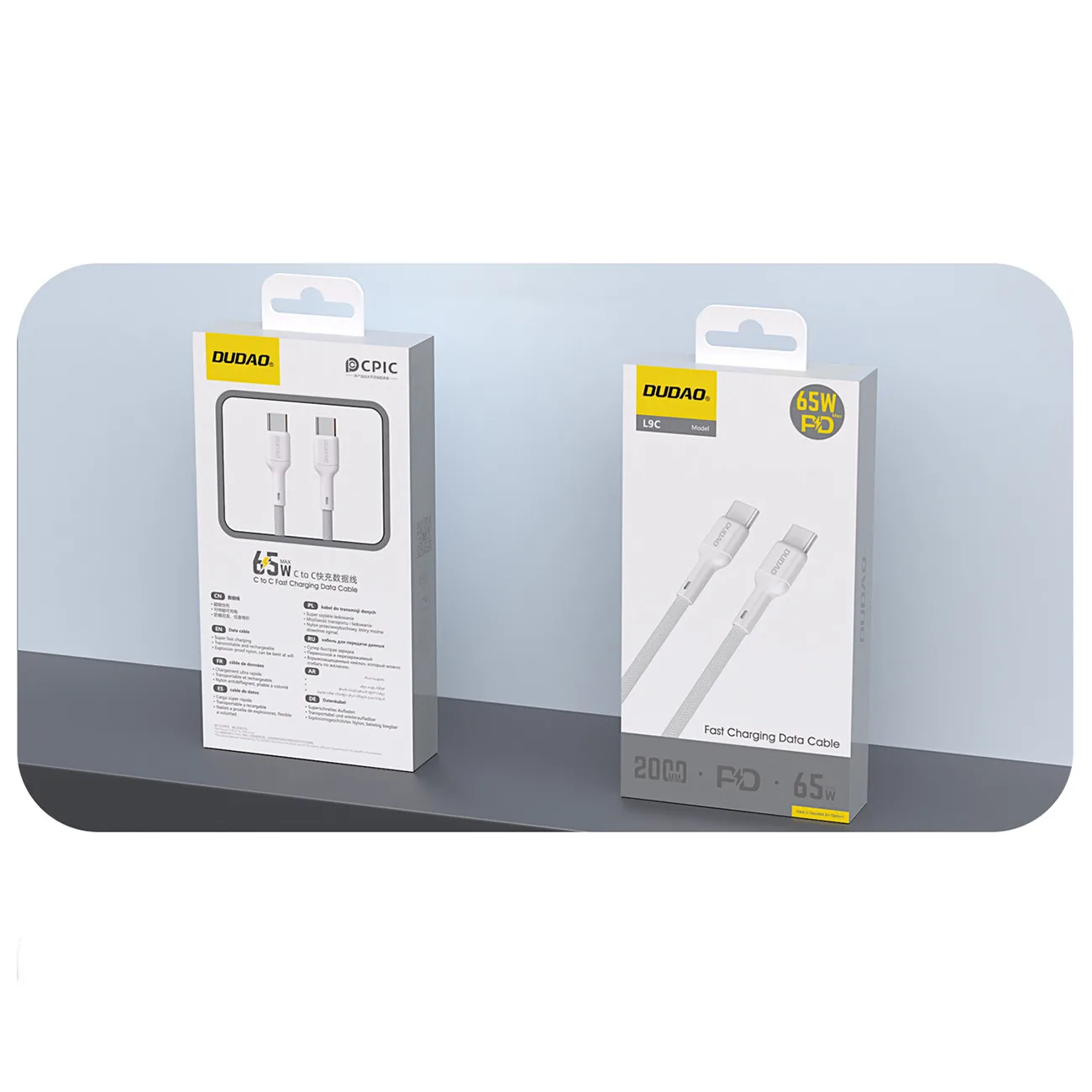 Kabel przewód USB-C 65W 1m - biały 2