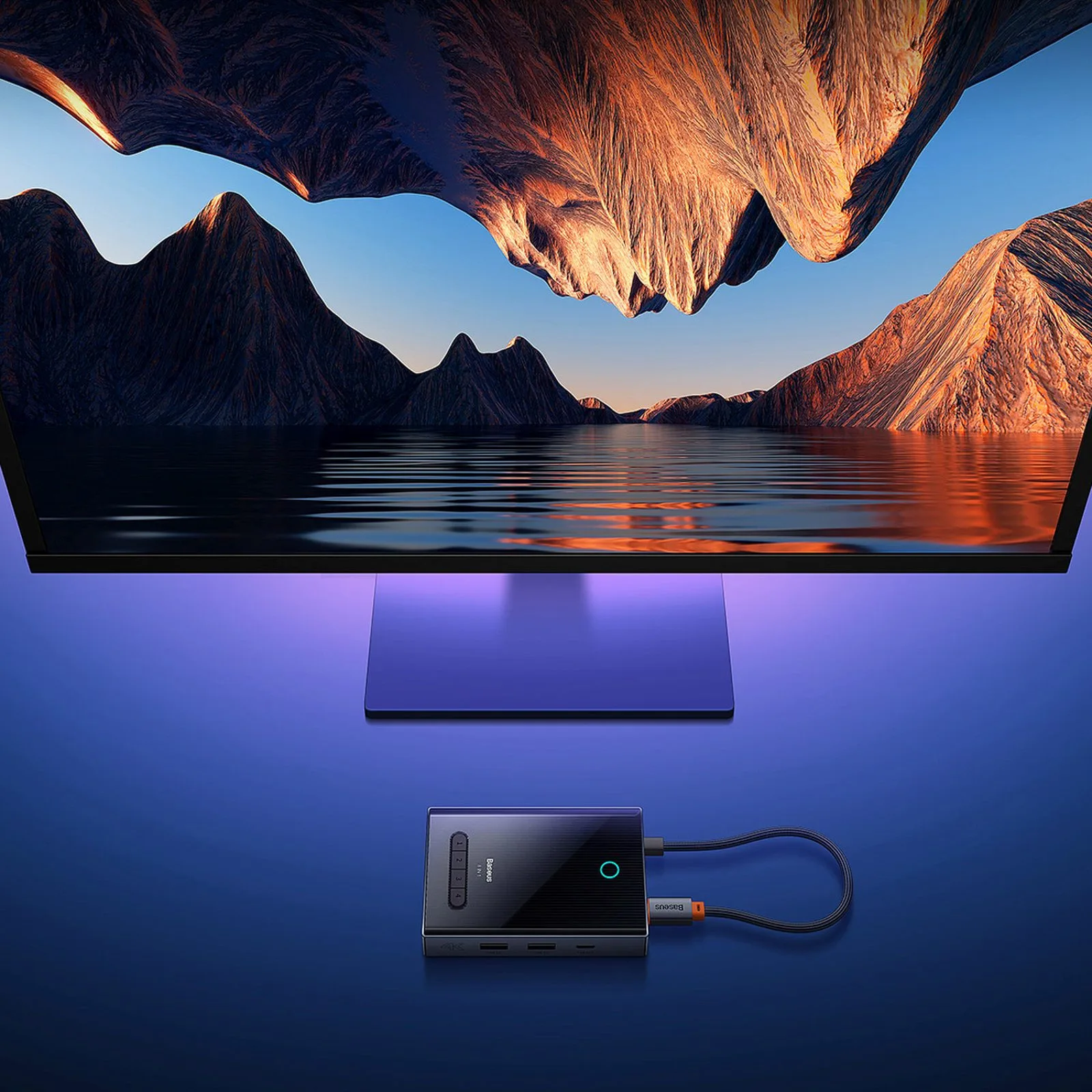 8-u-1 HDMI, DisplayPort, VGA, USB-A, USB-C hub adapter - sivi 8