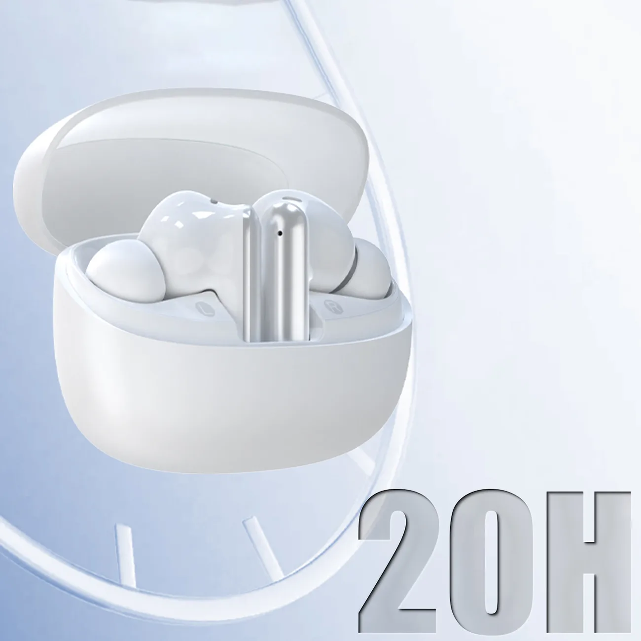 U21 TWS ANC ENC Bluetooth bežične slušalice - Bijele 3