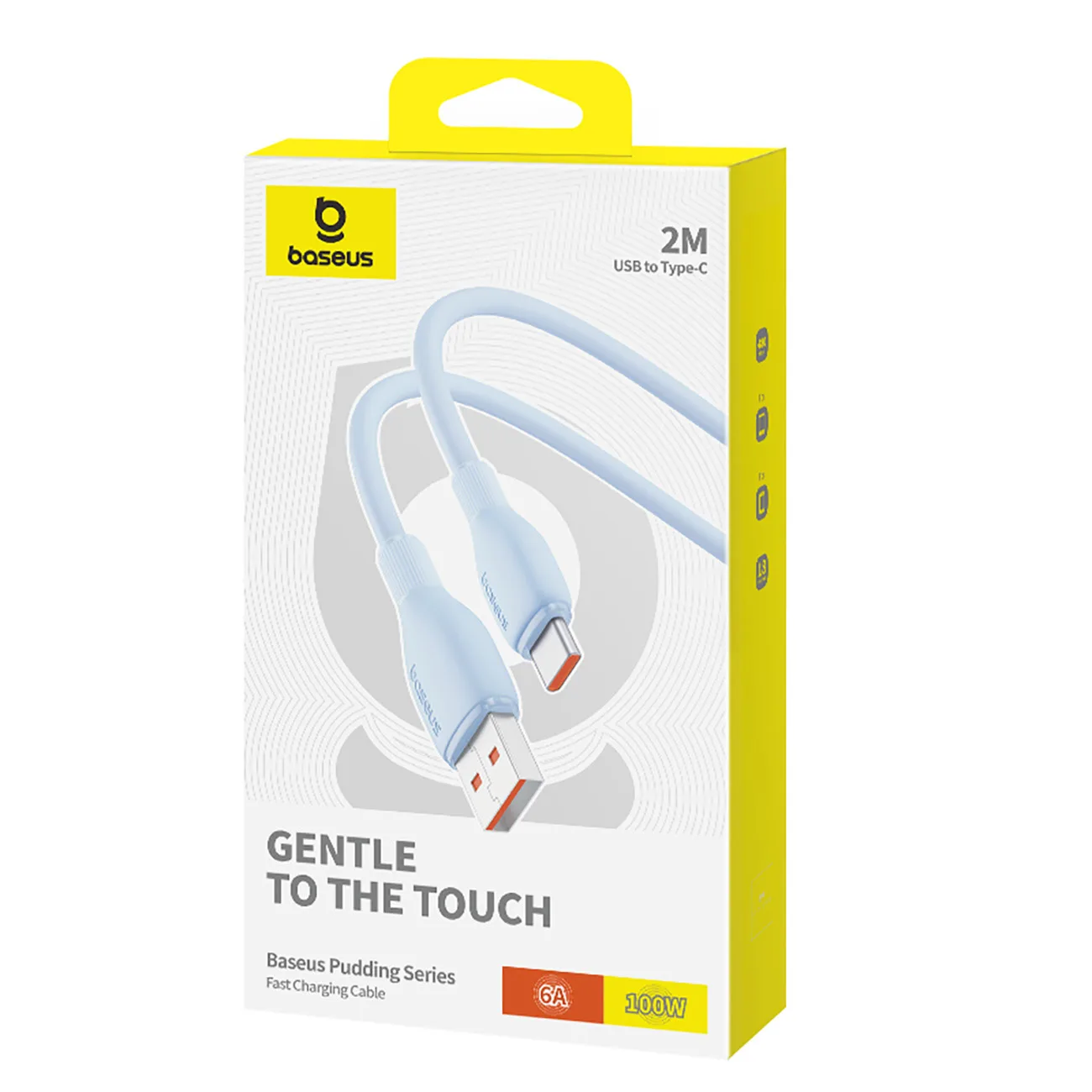 Kabel przewód Pudding USB-A USB-C 100W 2m - niebieski 11