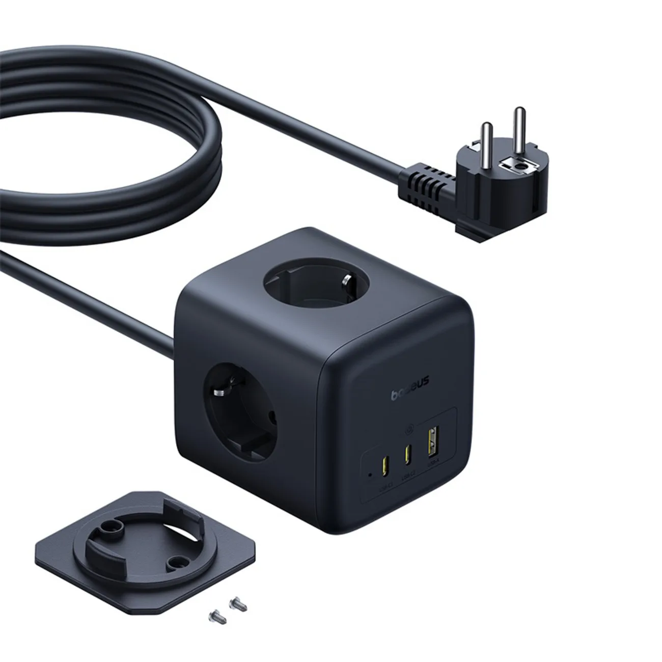 USB-A/USB-C többszörös csatlakozó EU-dugóval, 67 W, 1,5 m
