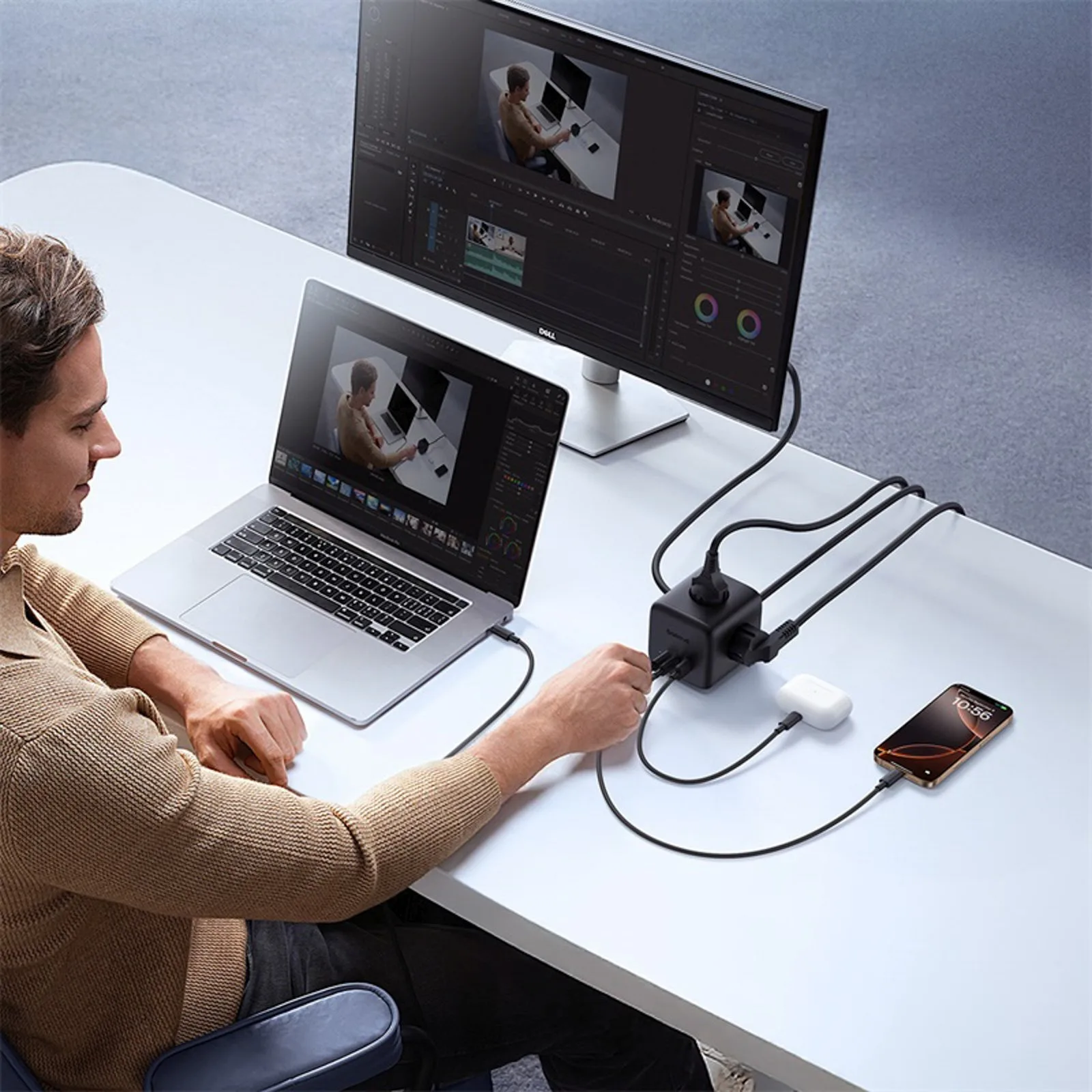 USB-A/USB-C produžni kabel za napajanje s EU utikačem, 67 W, 1,5 m 6
