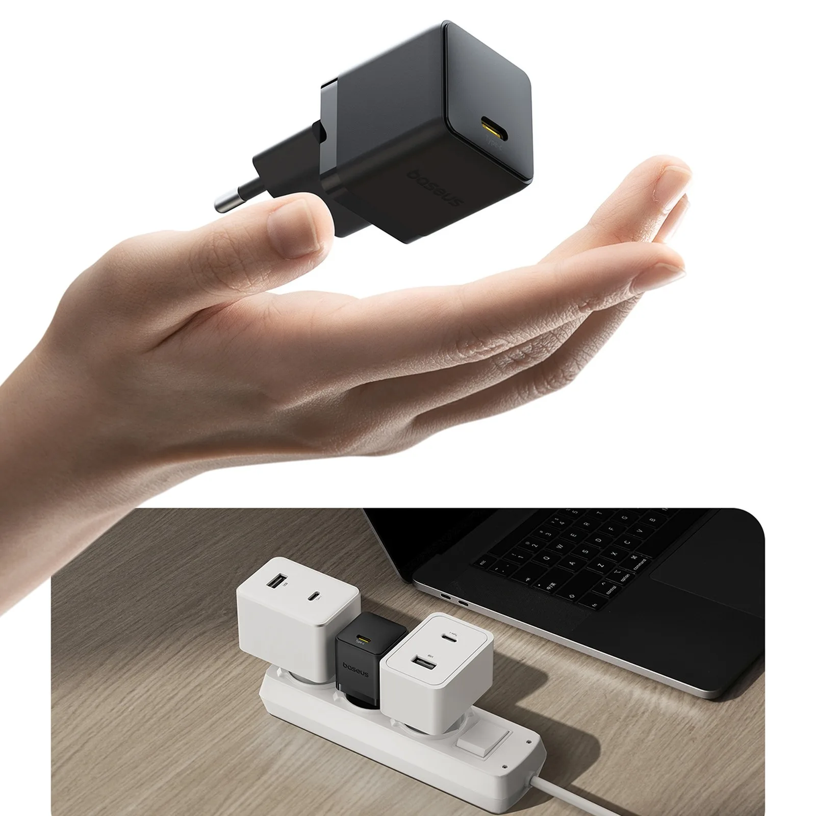 Palm 20W USB-C zidni punjač - Crni 8