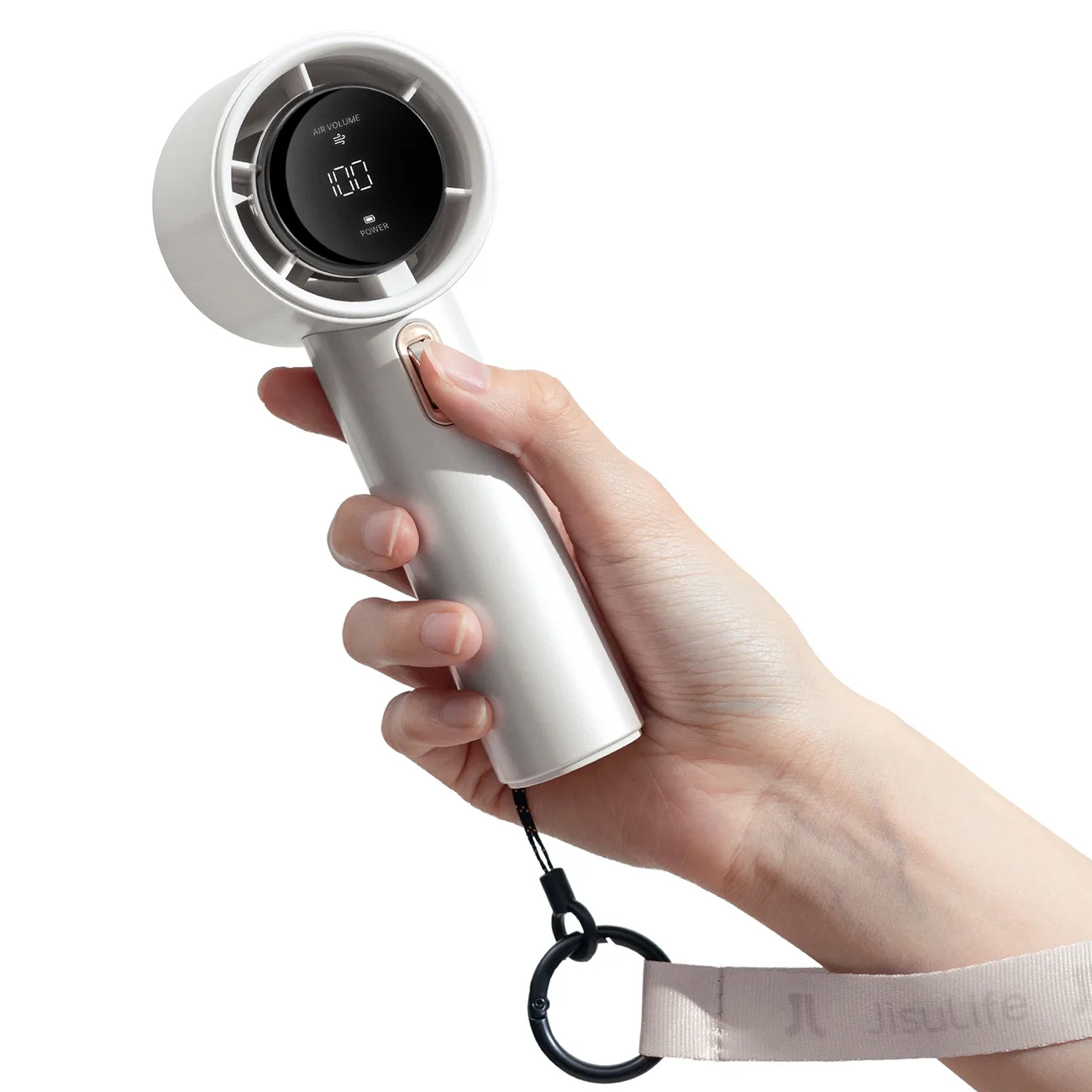 Mini ventilátor, hordozható fúvóka - 3600 mAh - fehér