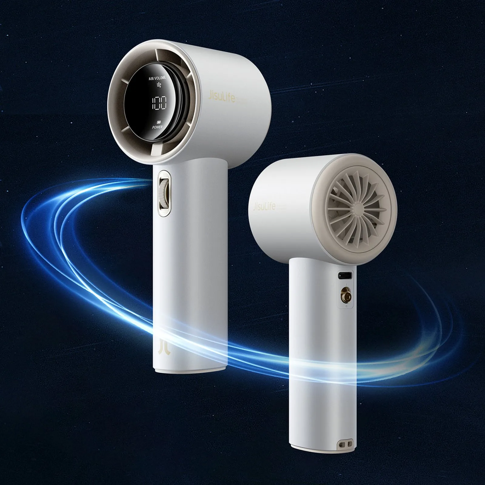 Mini ventilator, suflantă portabilă - 3600 mAh - alb 5