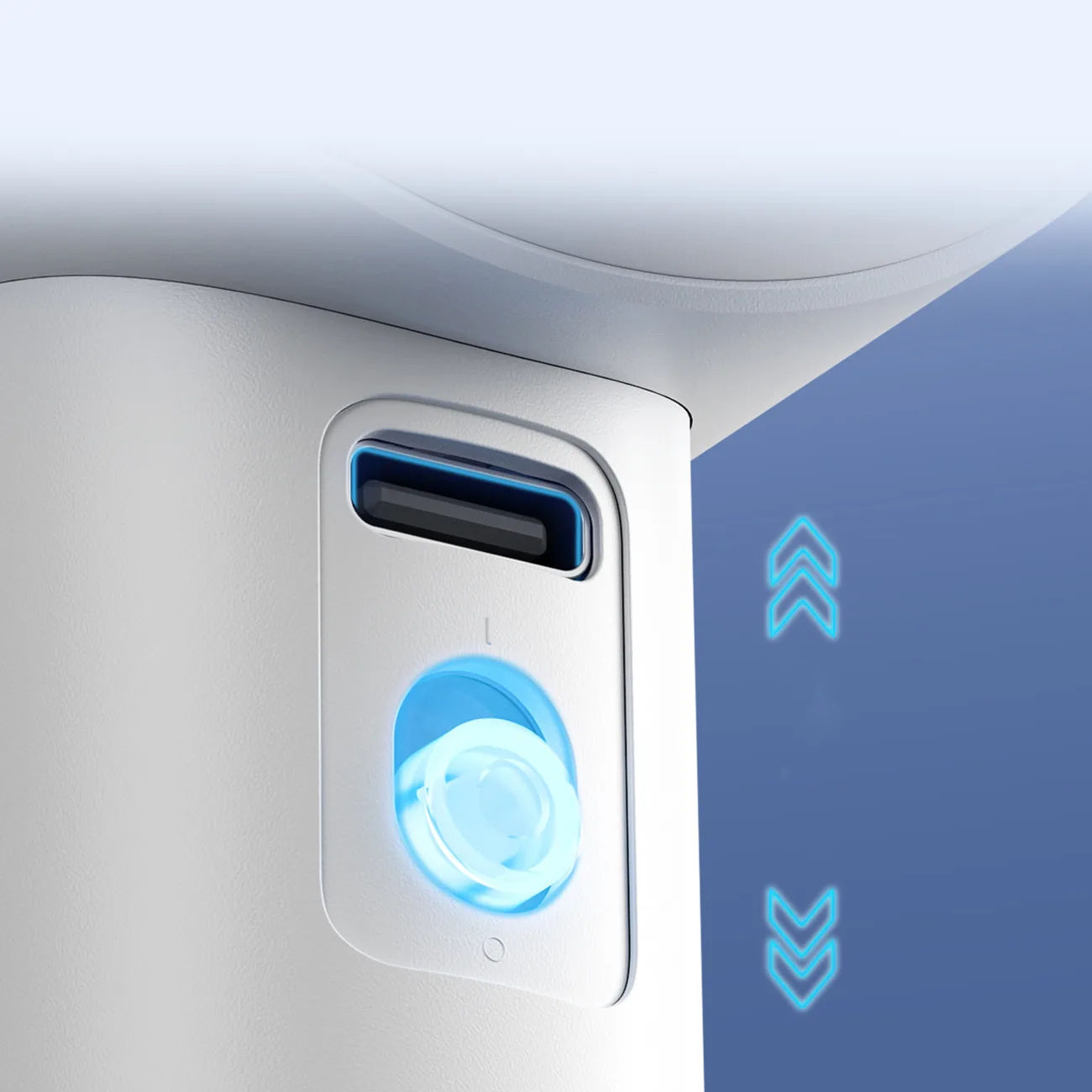 Mini ventilator, suflantă portabilă - 3600 mAh - alb 8