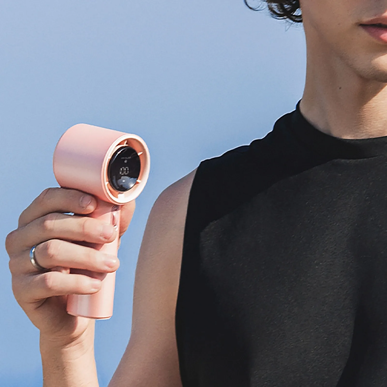 Mini fan, portable blower - 3600mAh - pink 5
