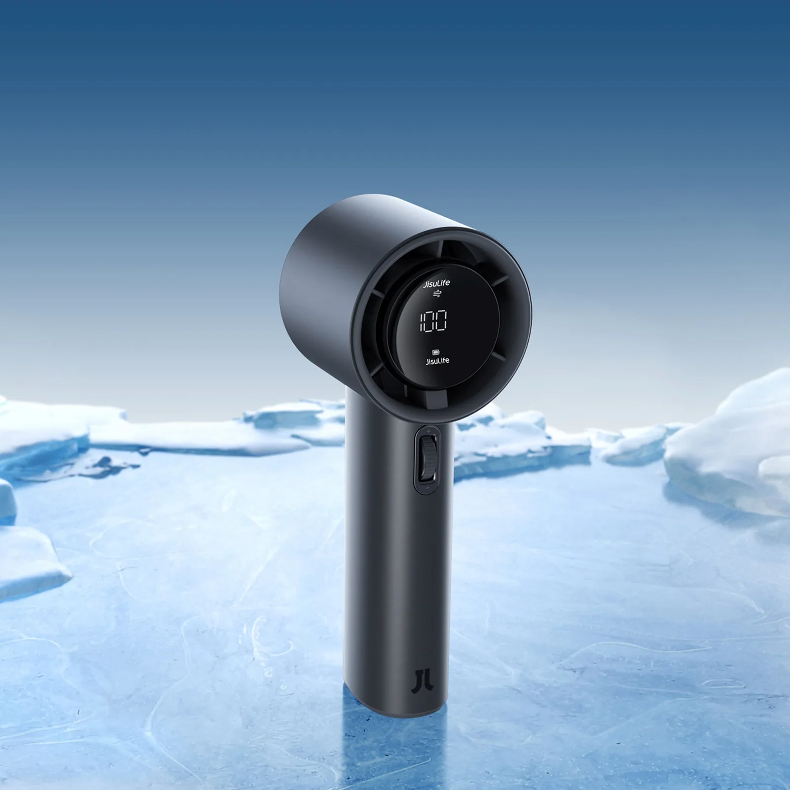 Mini portable metal USB-C fan 5000mAh - dark gray 4