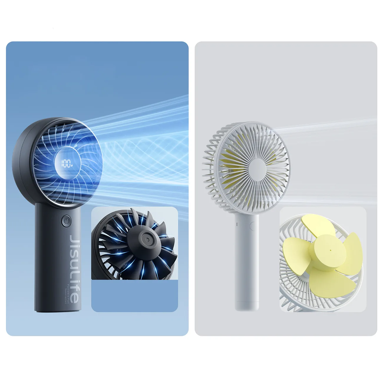 Mini USB-C Handheld Fan 3600mAh - Black 11