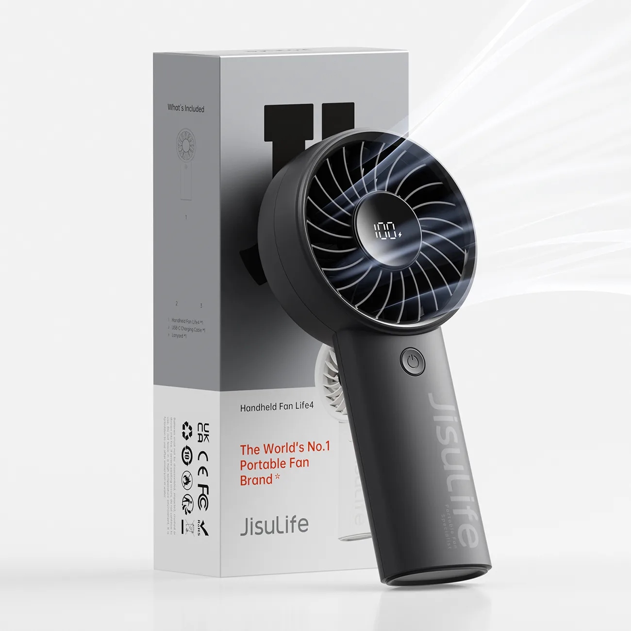 Mini USB-C Handheld Fan 3600mAh - Black 4
