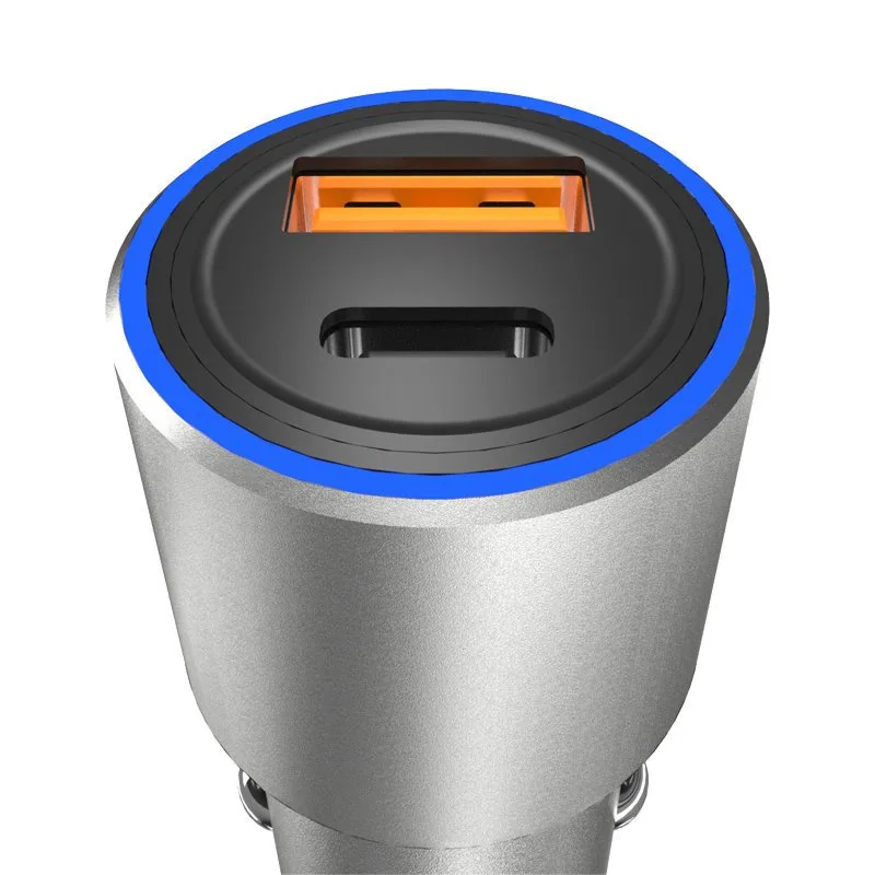 USB-A na USB-C PD QC 22,5 W punjač za automobil - sivi 2
