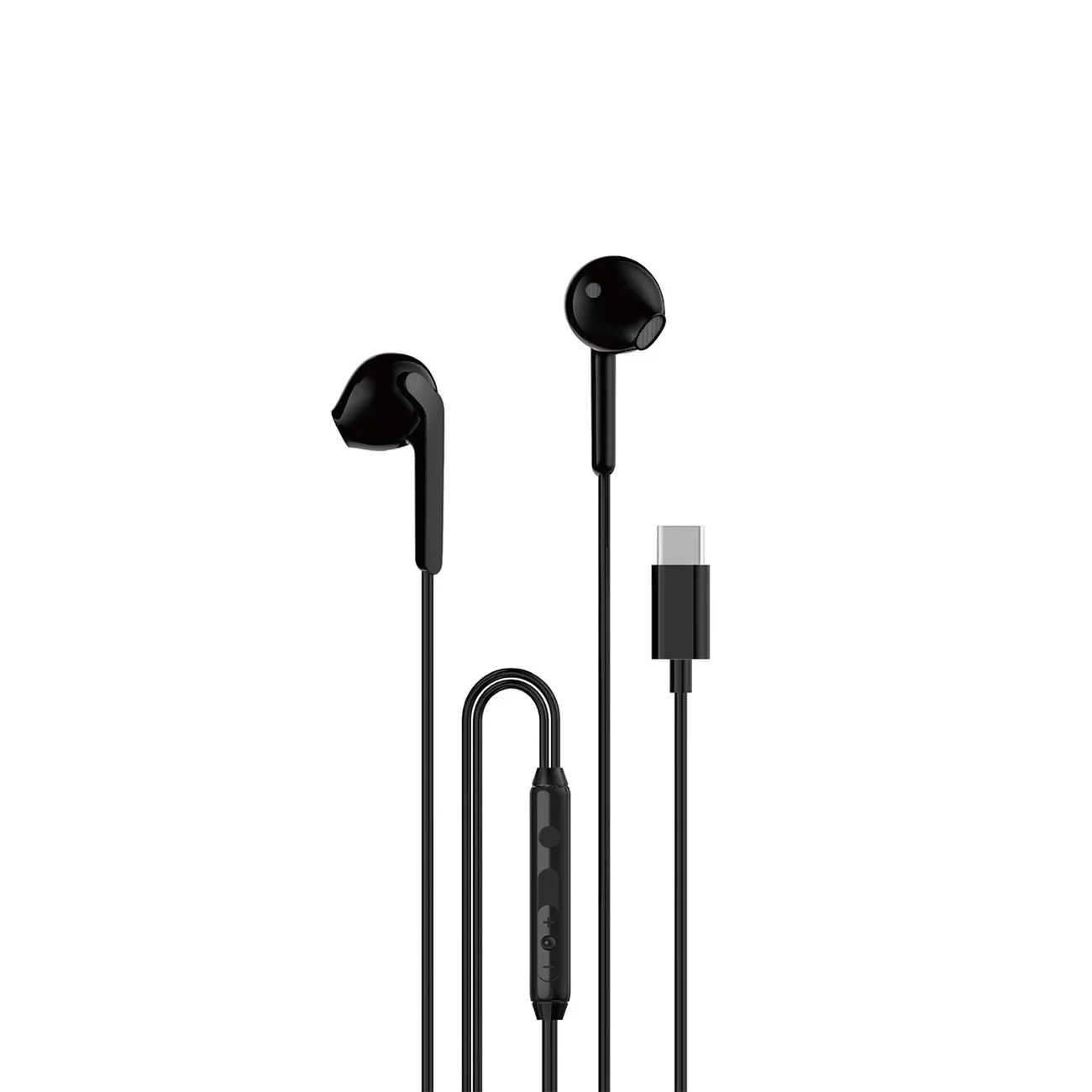 USB-C žičane slušalice, 1,2 m - crne
