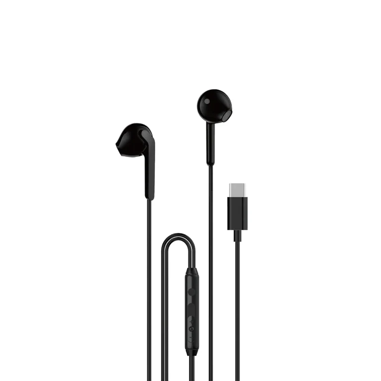 USB-C vezetékes fülhallgató, 1,2 m – fekete