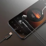 USB-C žičane slušalice, 1,2 m - crne 2