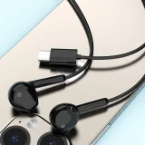 USB-C žičane slušalice, 1,2 m - crne 3