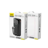 20000 mAh-s, 22,5 W-os PD USB-C/USB-A powerbank beépített iPhone Lightning–USB-C kábellel – fekete 2