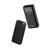 20000 mAh-s, 22,5 W-os PD USB-C/USB-A powerbank beépített iPhone Lightning–USB-C kábellel – fekete 3