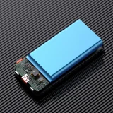 20000 mAh-s, 22,5 W-os PD USB-C/USB-A powerbank beépített iPhone Lightning–USB-C kábellel – fekete 7