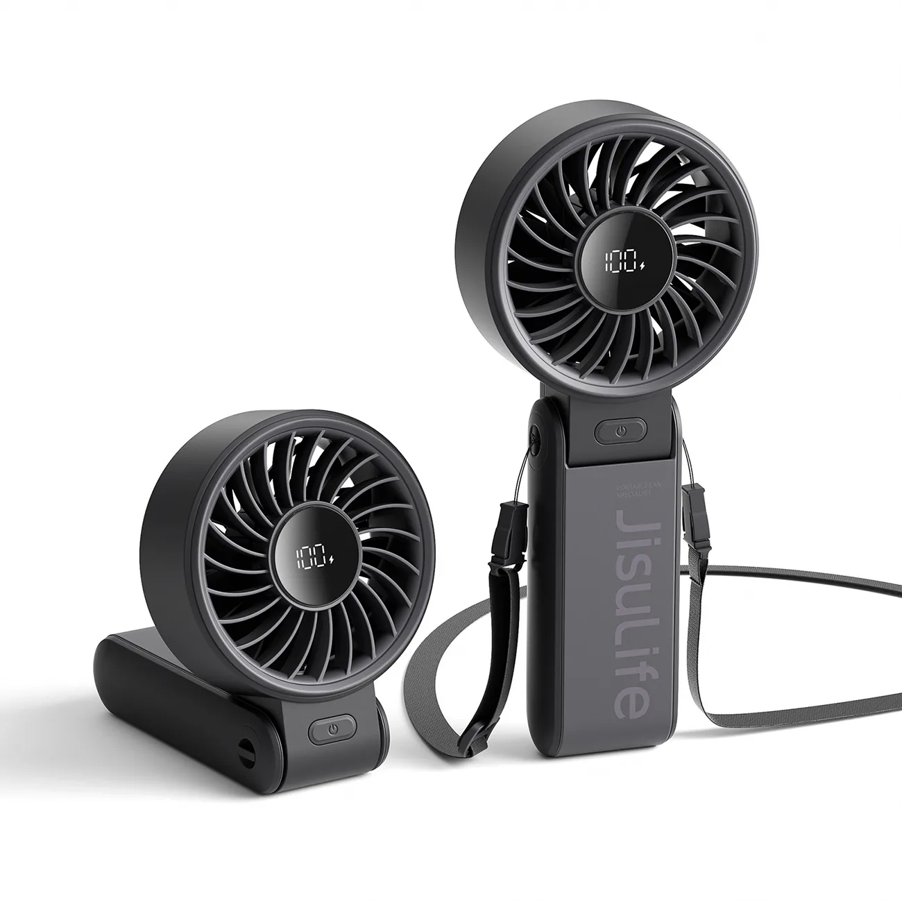 Mini USB-C kézi ventilátor 3600 mAh – fekete