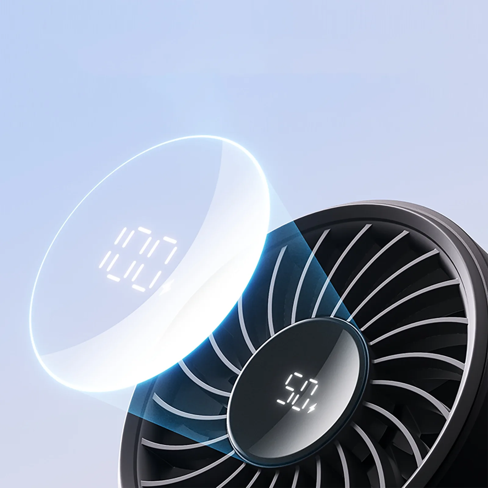 Mini USB-C Handheld Fan 3600mAh - Black 4