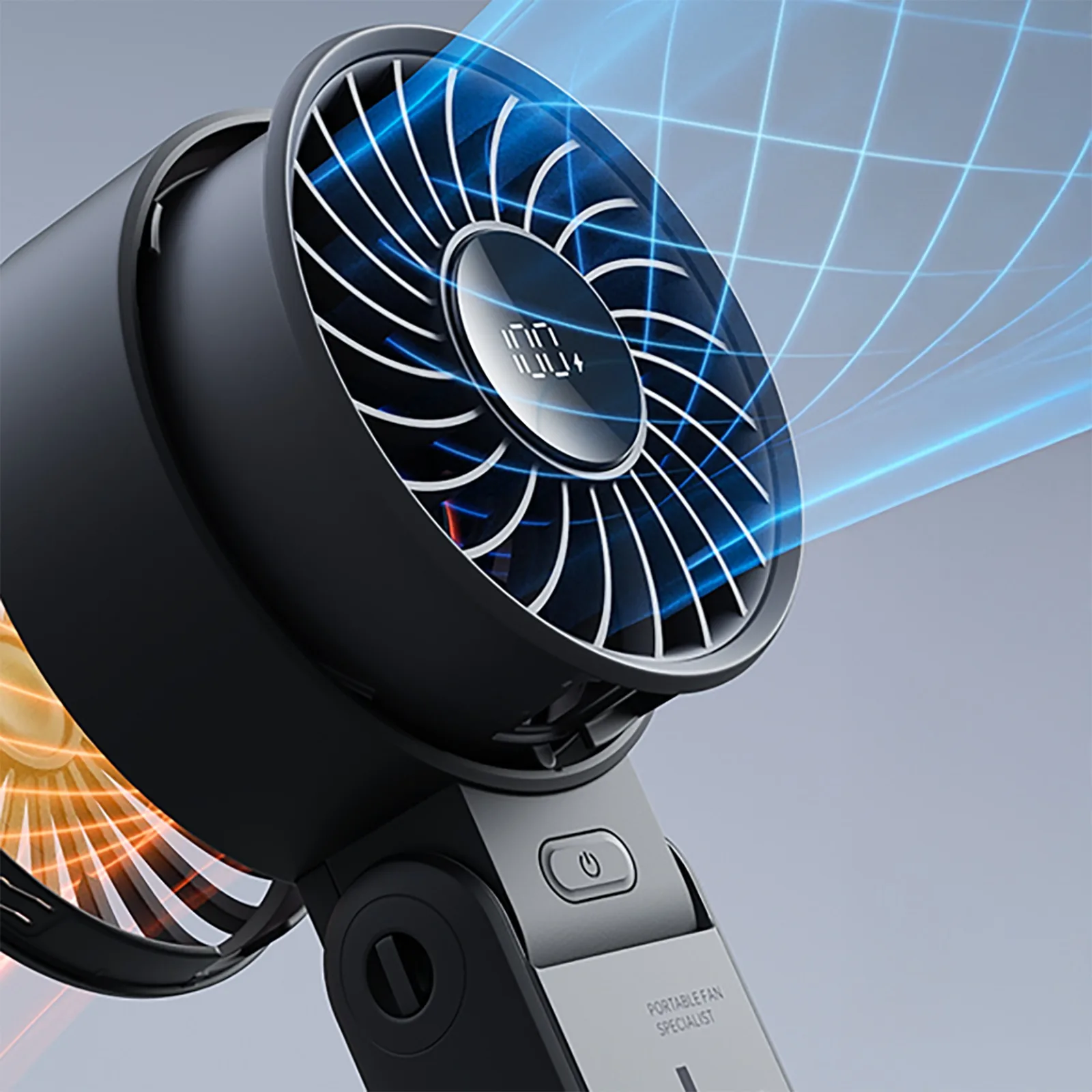 Mini USB-C Handheld Fan 3600mAh - Black 5