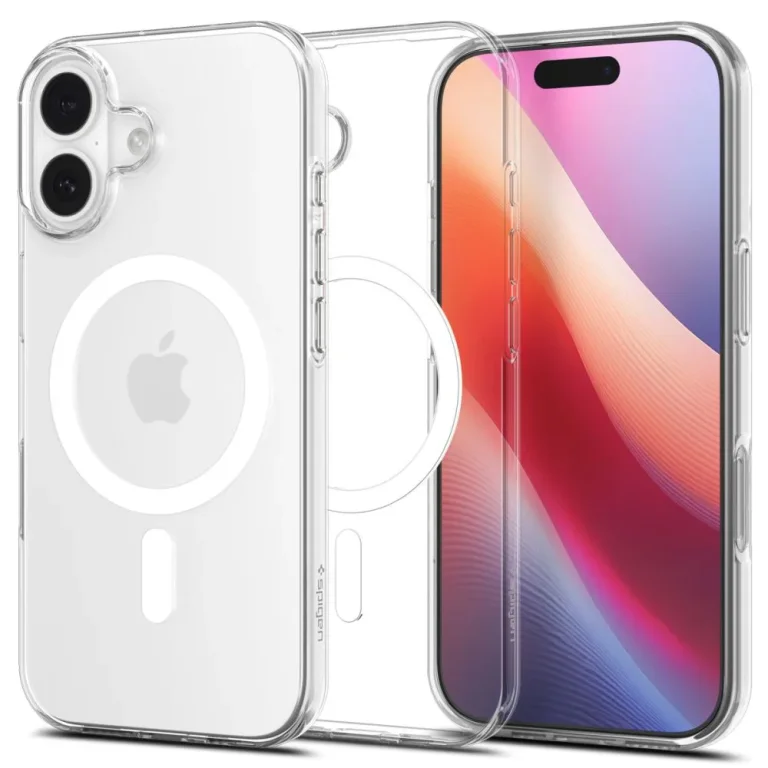 Liquid Crystal MagSafe védőtok iPhone 17-hez – átlátszó fehér