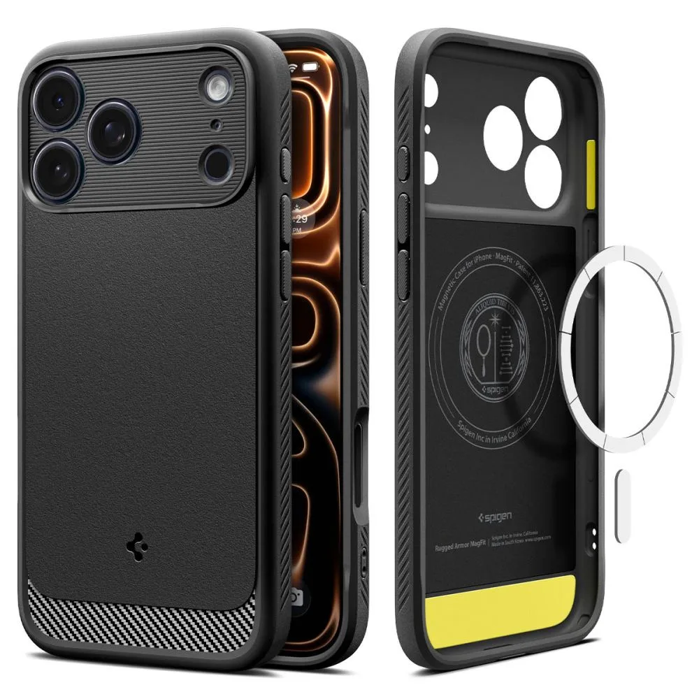 Rugged Armor MagSafe védőtok iPhone 17 Pro-hoz – matt fekete