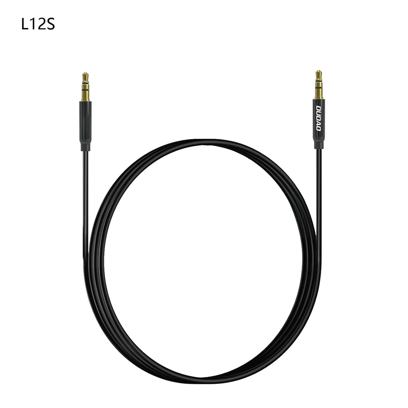3,5 mm-es mini jack sztereó AUX-kábel, 1 m – fekete