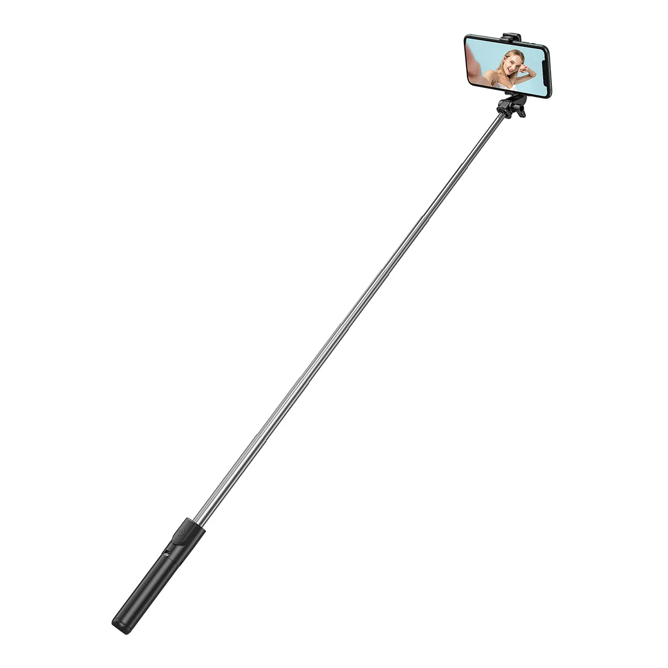Teleszkópos szelfibot/állvány telefon tartóval, 1 m