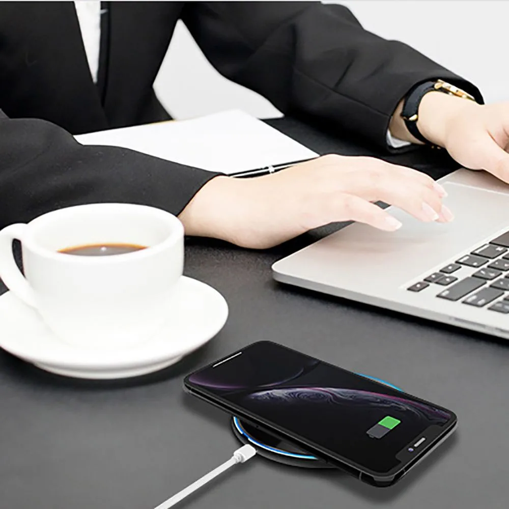 15-W-Wireless-Induktionsladegerät – Schwarz 2