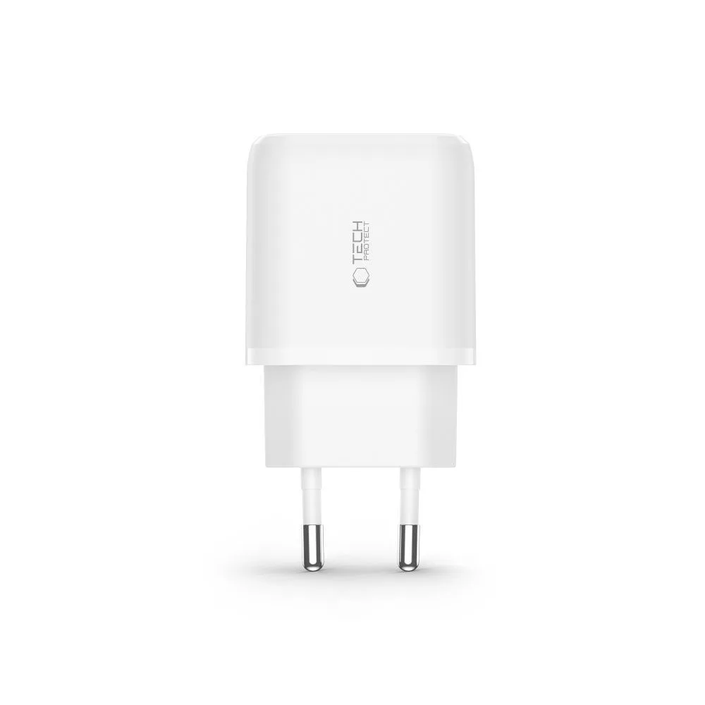 C20W USB-C to USB-A 20W Wall Charger with USB-C Cable - White 3