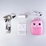 HURC10R Mini Thermal Printer with Camera and Video Camera - Pink 2