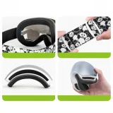 Gogle narciarskie dla dzieci Panda UV400 - czarno-białe 5
