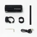 Predné svetlo na bicykel s káblom USB-C, 3000 lm – čierne 3