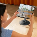 Sklopivi stolni stalak za tablet 360° - sivi 10