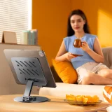 Sklopivi stolni stalak za tablet 360° - sivi 9