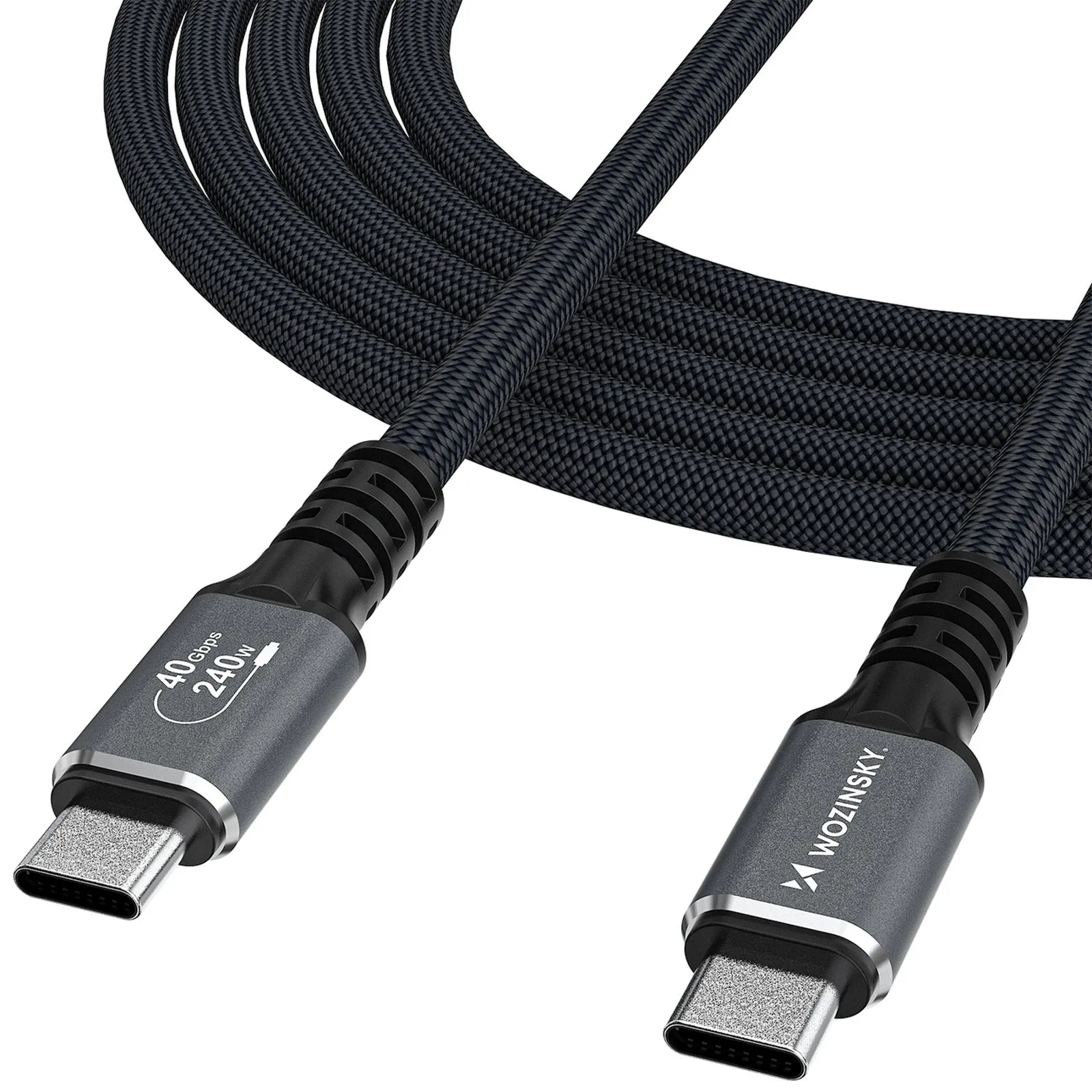 Thunderbolt 4 USB-C kábel 240 W 4K 1,5 m – fekete