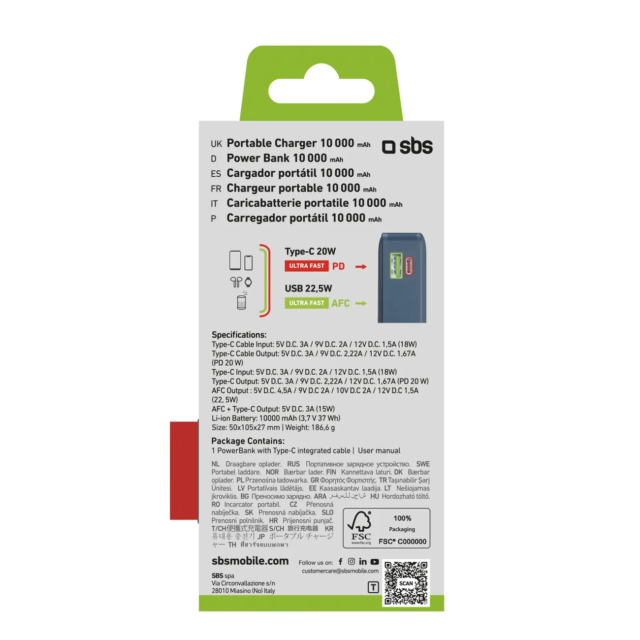 10000mAh USB-A USB-C Power Bank with Built-in Display and 20W USB-C Cable - Dark Gray 3
