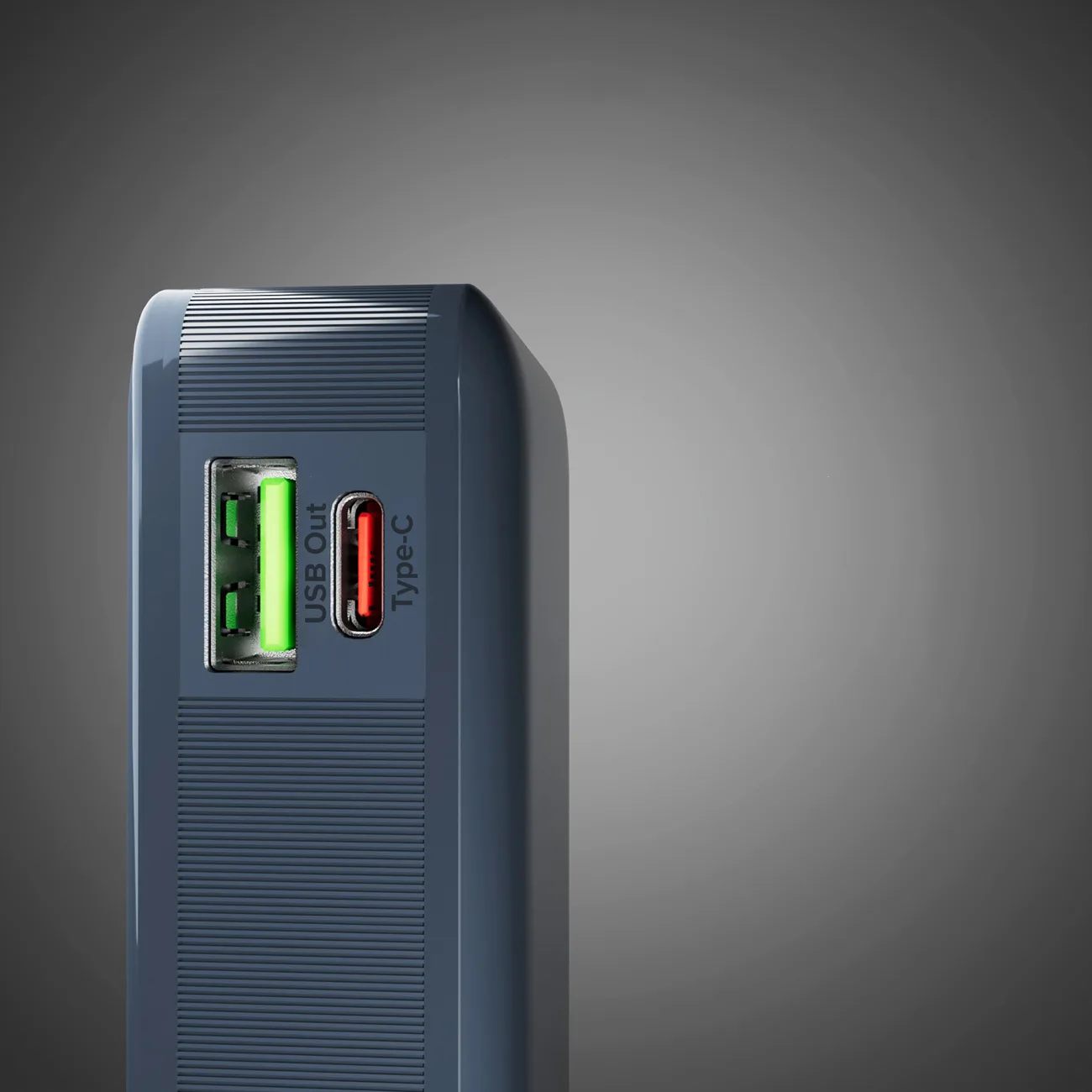 10000mAh USB-A USB-C Power Bank with Built-in Display and 20W USB-C Cable - Dark Gray 7