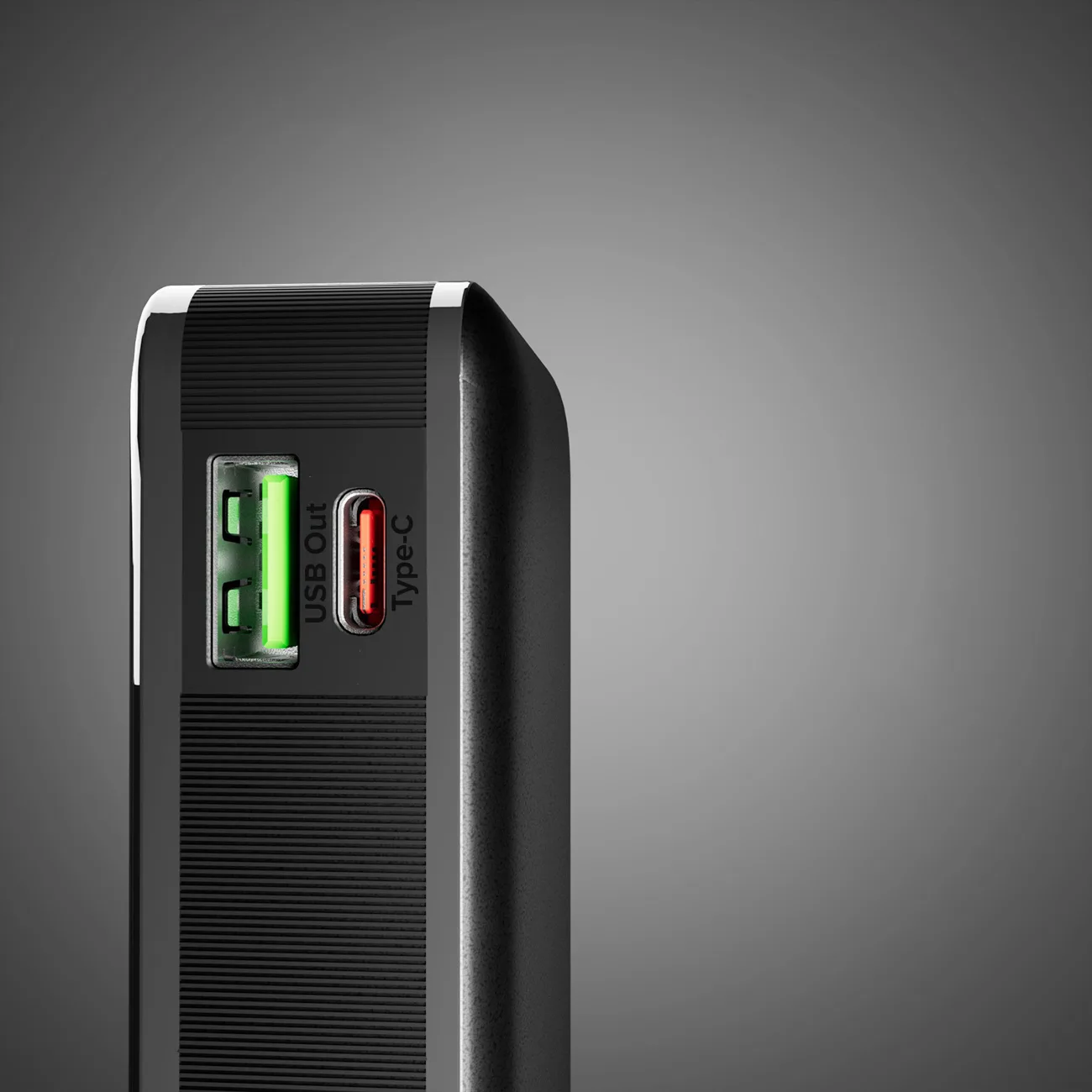 Power bank 10000mAh USB-A USB-C s ugrađenim zaslonom i kabelom USB-C 20W - crna 7