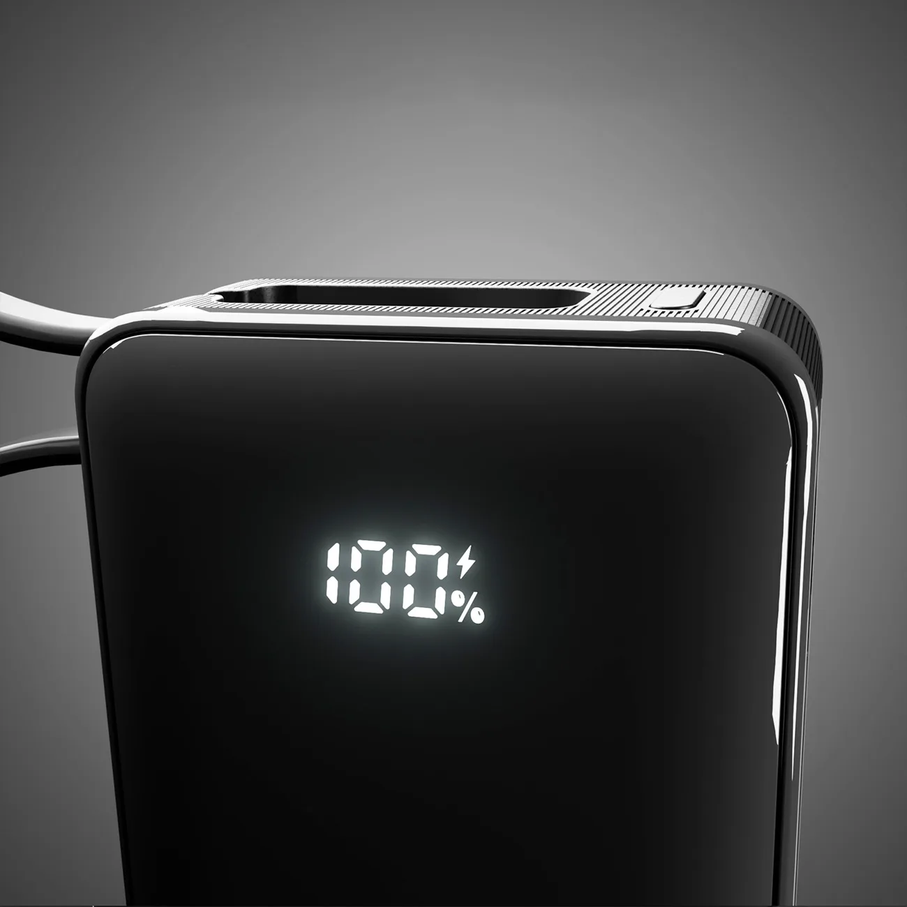 Power bank 10000mAh USB-A USB-C s ugrađenim zaslonom i kabelom USB-C 20W - crna 8