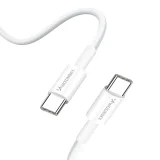 Încărcător de perete GaN USB-A la USB-C cu cablu USB-C, 65 W - Alb 3