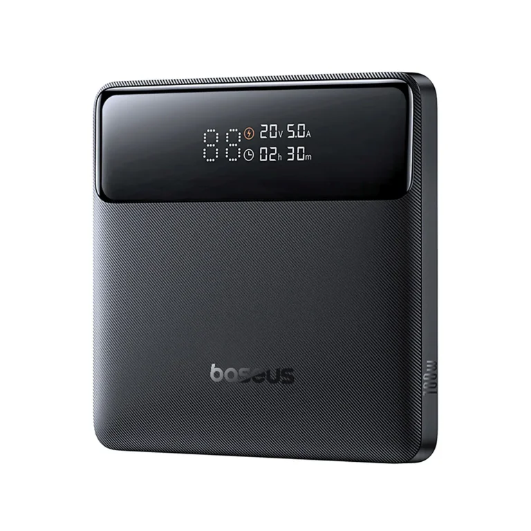 Blade H1 20000 mAh-s powerbank kijelzővel, USB-A, USB-C, 100 W – fekete