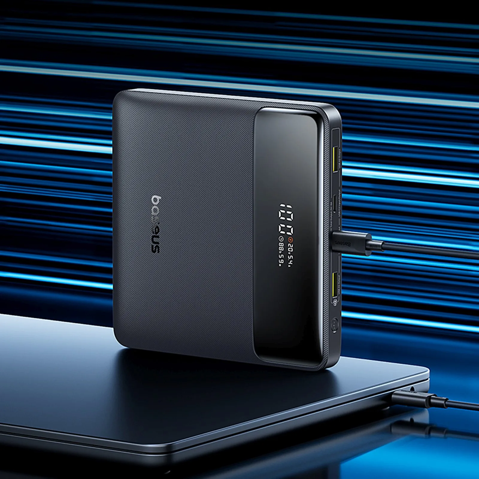 Blade H1 20000mAh Powerbank mit Display, USB-A, USB-C, 100W – Schwarz 10