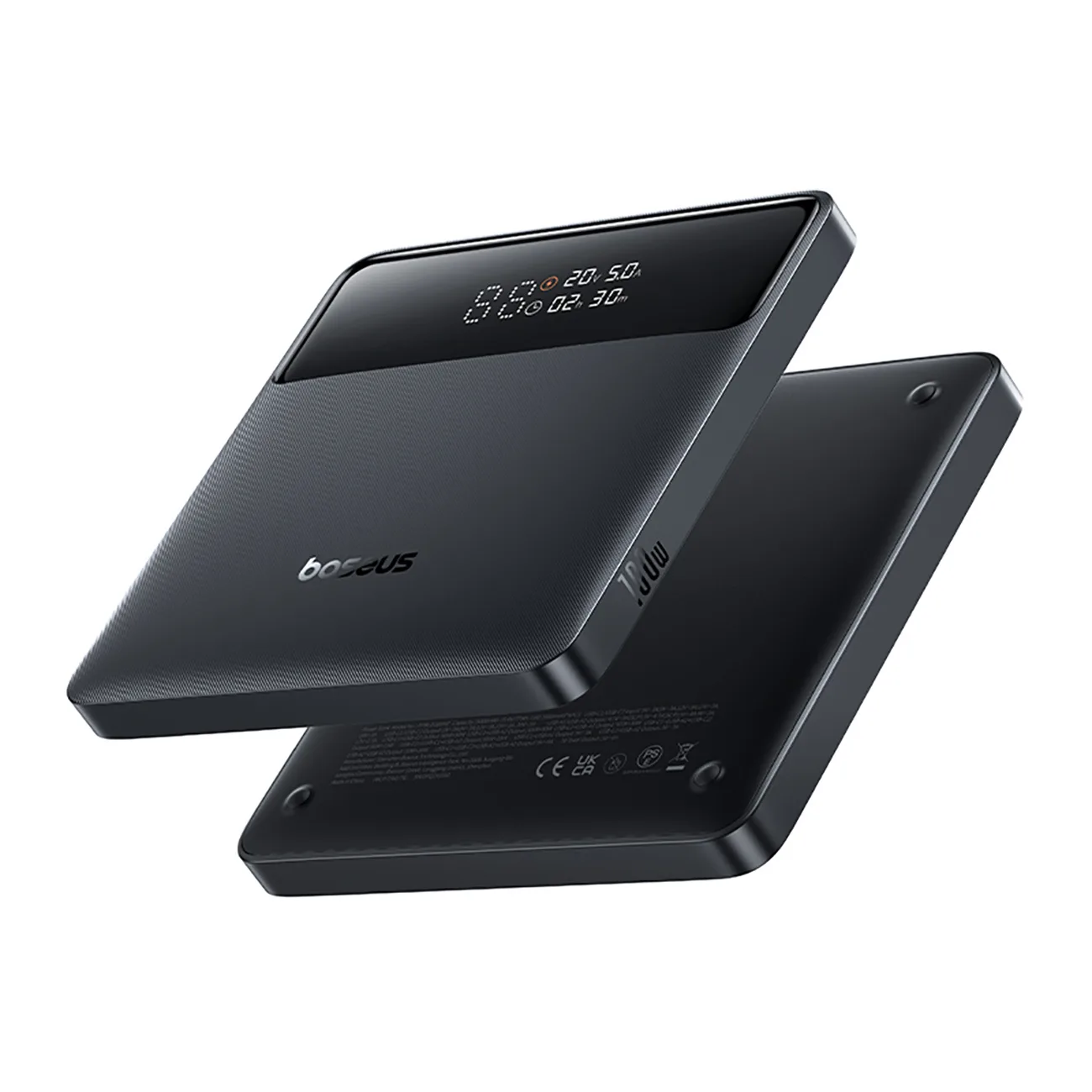 Blade H1 20000mAh Powerbank mit Display, USB-A, USB-C, 100W – Schwarz 2