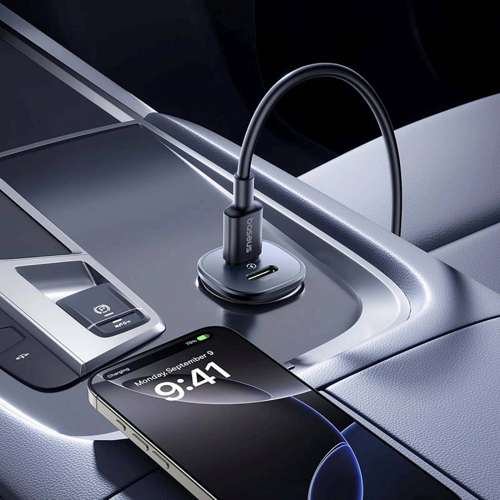 2 x USB-C punjač za automobil 30W - crni 9