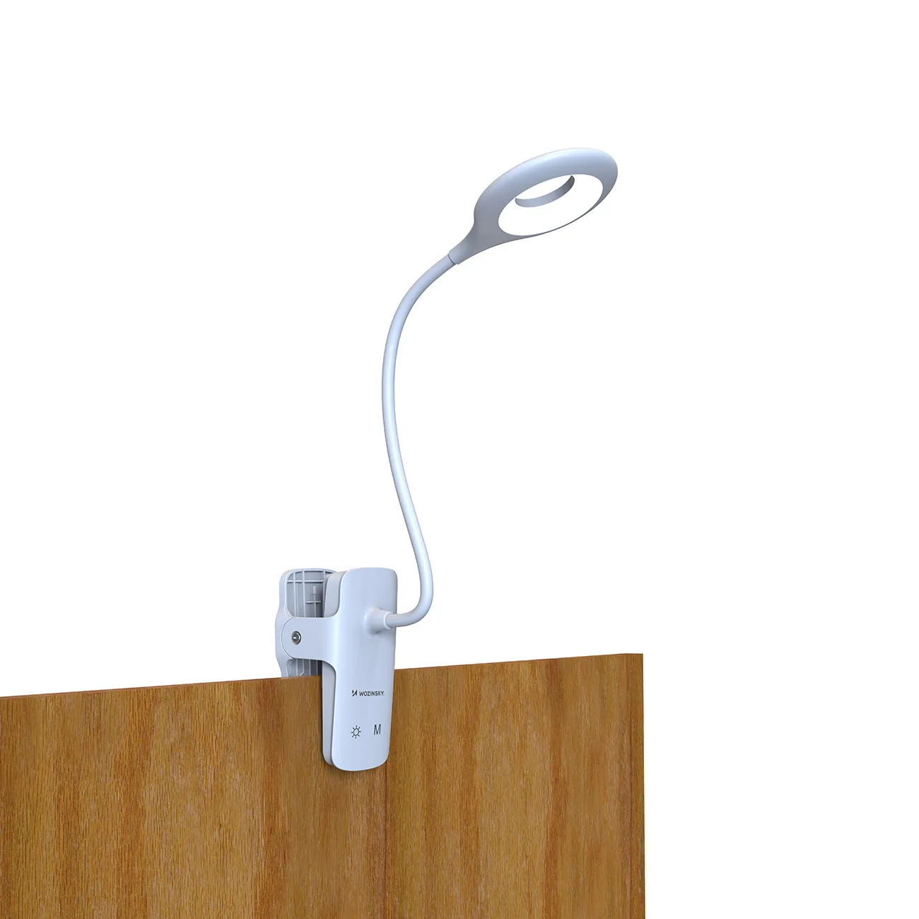 Mini vezeték nélküli LED olvasólámpa kapcsokkal és USB-C kábellel, 80 lm - fehér 3