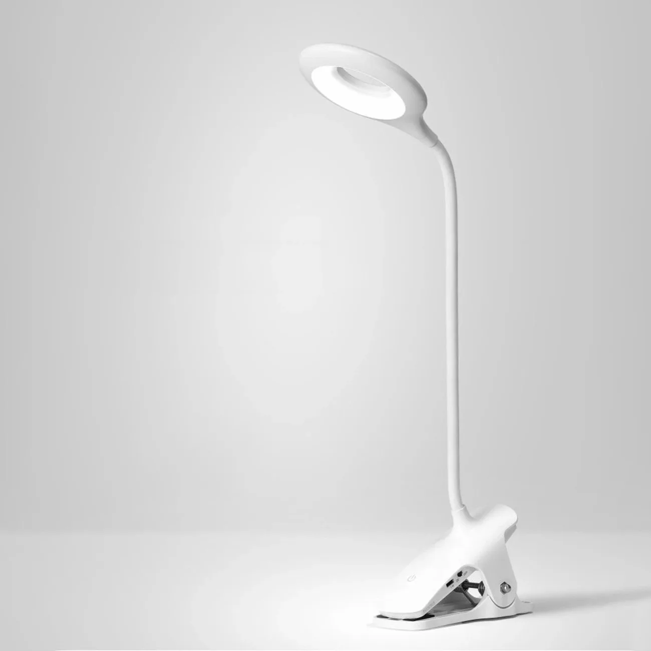Mini vezeték nélküli LED olvasólámpa kapcsokkal és USB-C kábellel, 80 lm - fehér 4