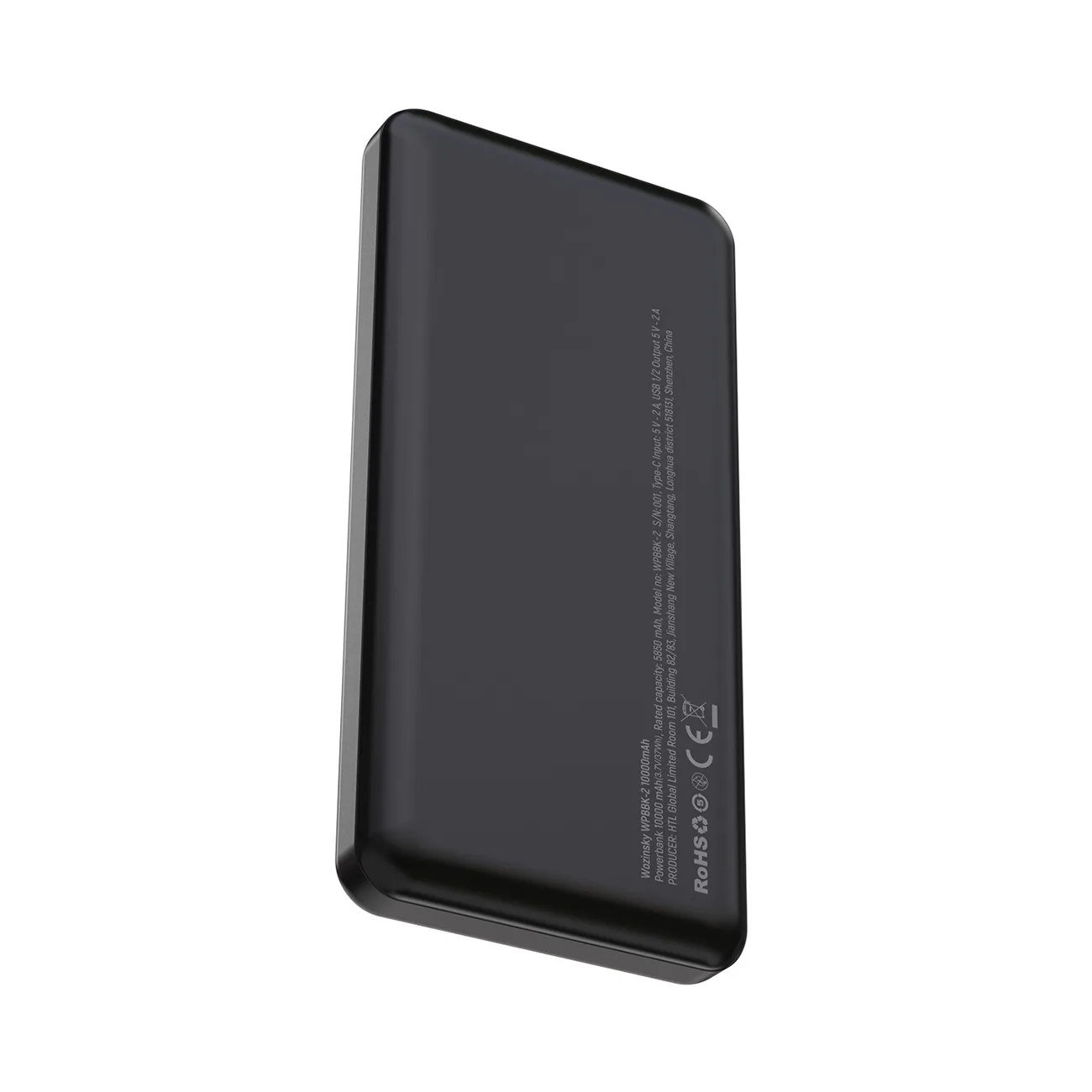 Wpower WPBBK-2 10000mAh Power Bank USB-A USB-C - Čierna 3